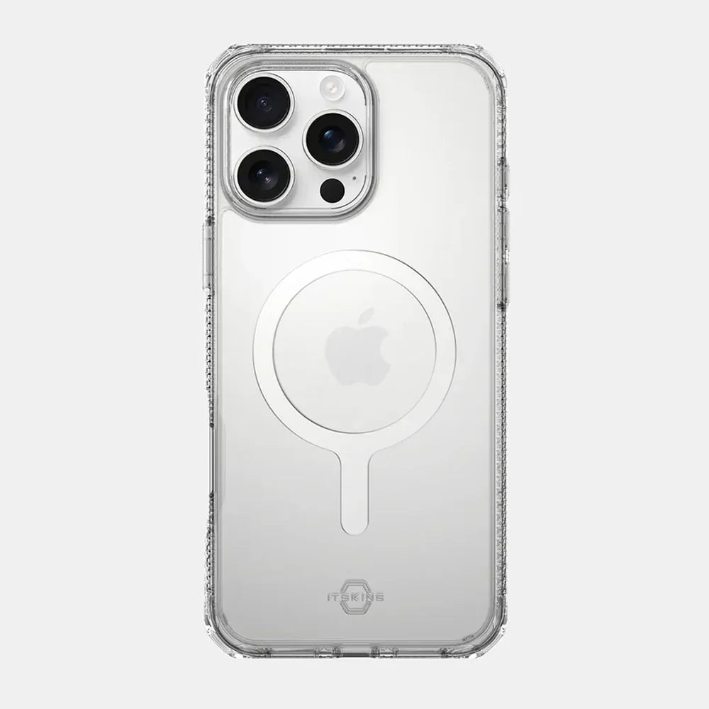iPhone 16 Pro Max Itskins Hybrid Clear Touch Magsafe Case - Transparent - Tashqila iPhone 16 Pro Max Itskins Hybrid Clear Touch Magsafe Case - Transparent - Tashqila